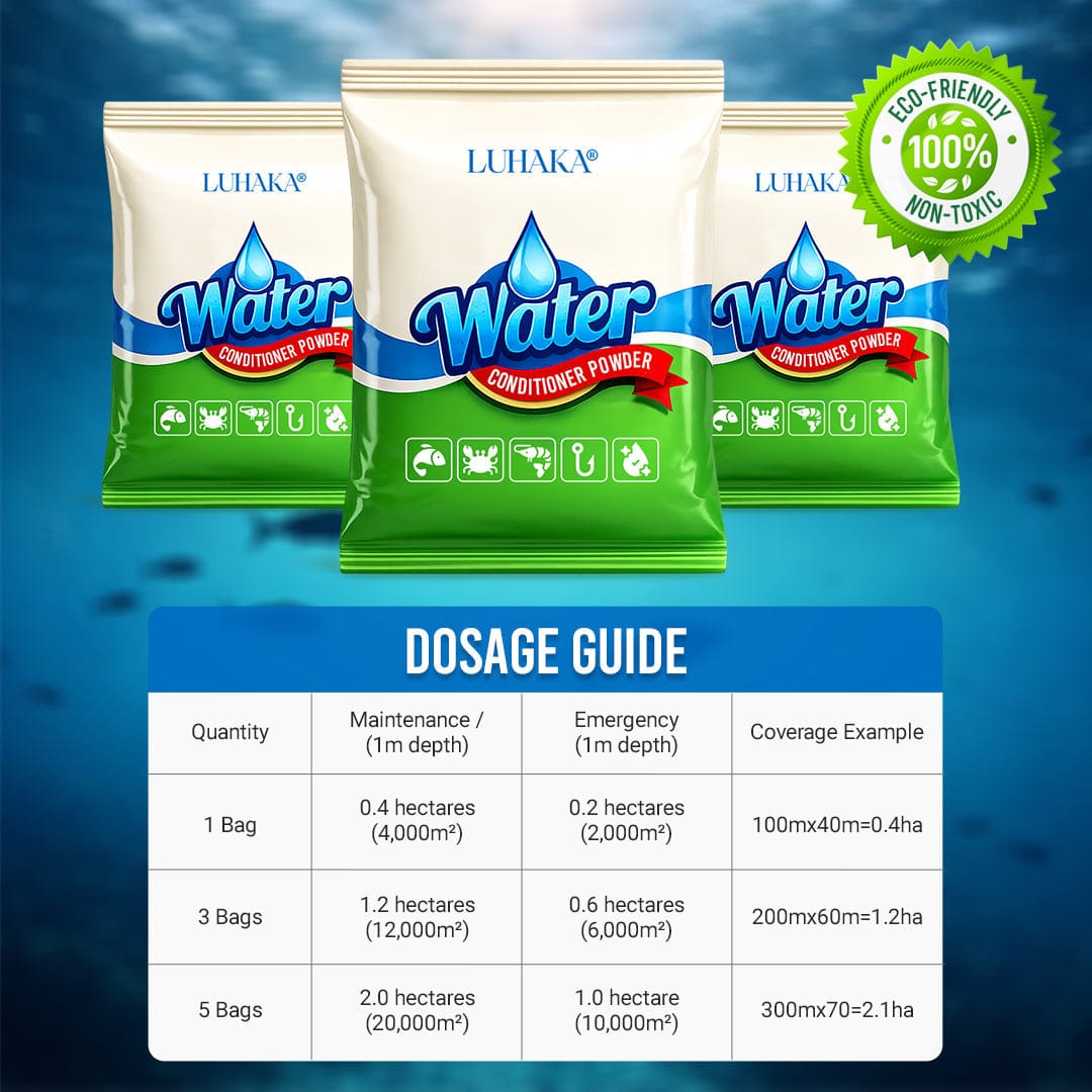 Luhaka® Pond Water Conditioner Powder | Water Clarifier & Algae Control 🐟🌊🔬
