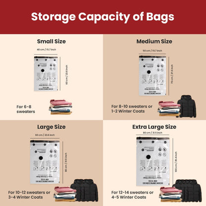 SNOPRID Cordless Travel Vacuum Storage Compression Bag Set_Ultra02