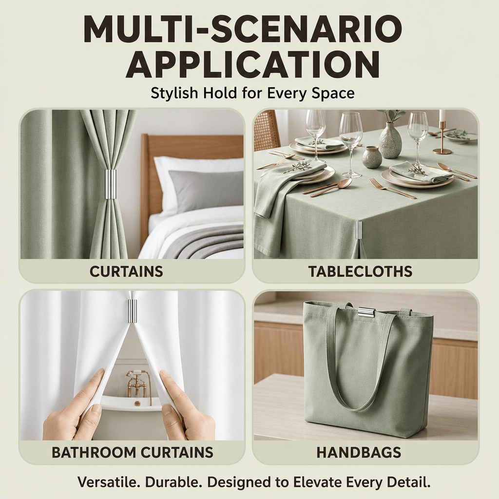 Heavy-Duty Magnetic Curtain Clips