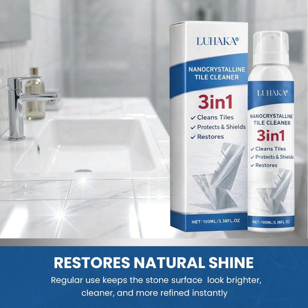 Luhaka® 3-in-1 Nanocrystalline Tile Cleaner Spray – Restores Shine, Protects & Repairs Surfaces