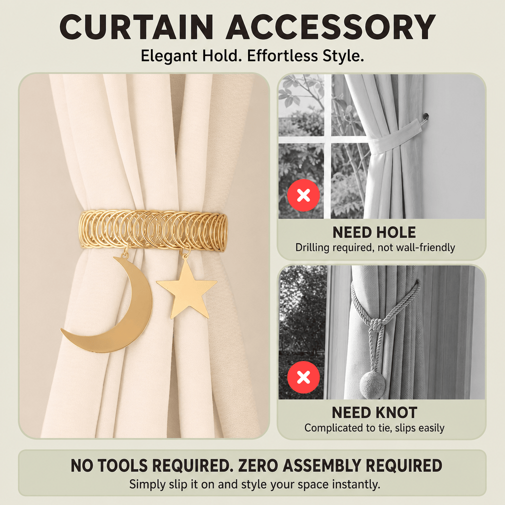 Heavy-Duty Magnetic Curtain Clips