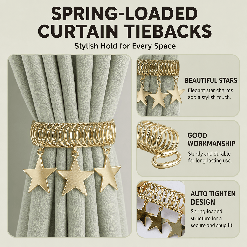 Heavy-Duty Magnetic Curtain Clips