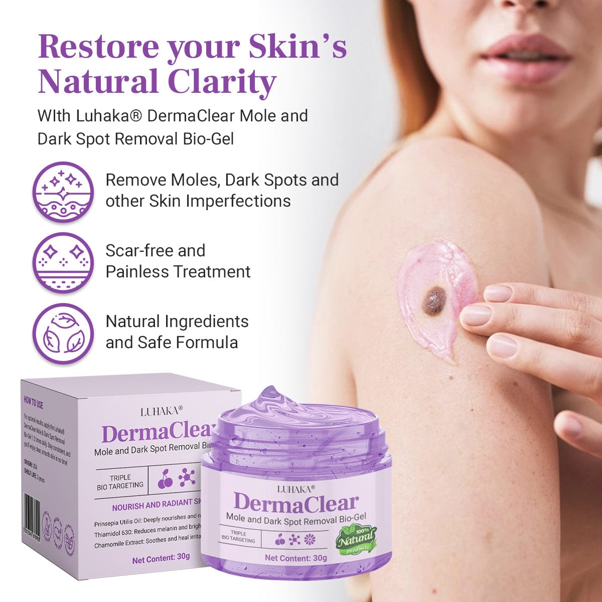 Luhaka® DermaClear Mole and Dark Spot Removal Bio-Gel💞3