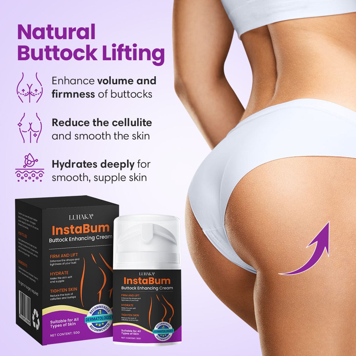 Luhaka® InstaBum Buttock Enhancing Cream