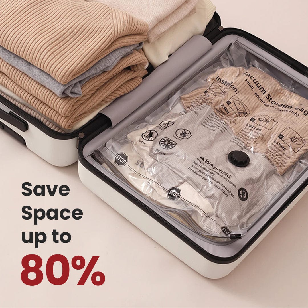 SNOPRID Cordless Travel Vacuum Storage Compression Bag Set