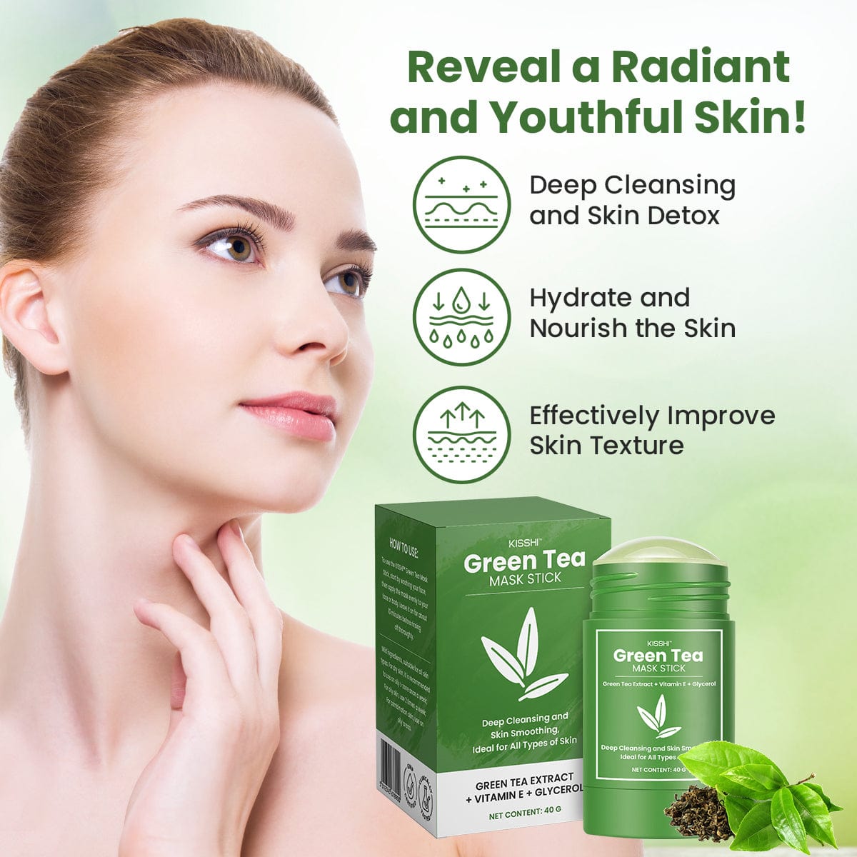 KISSHI™ Green Tea Mask Stick