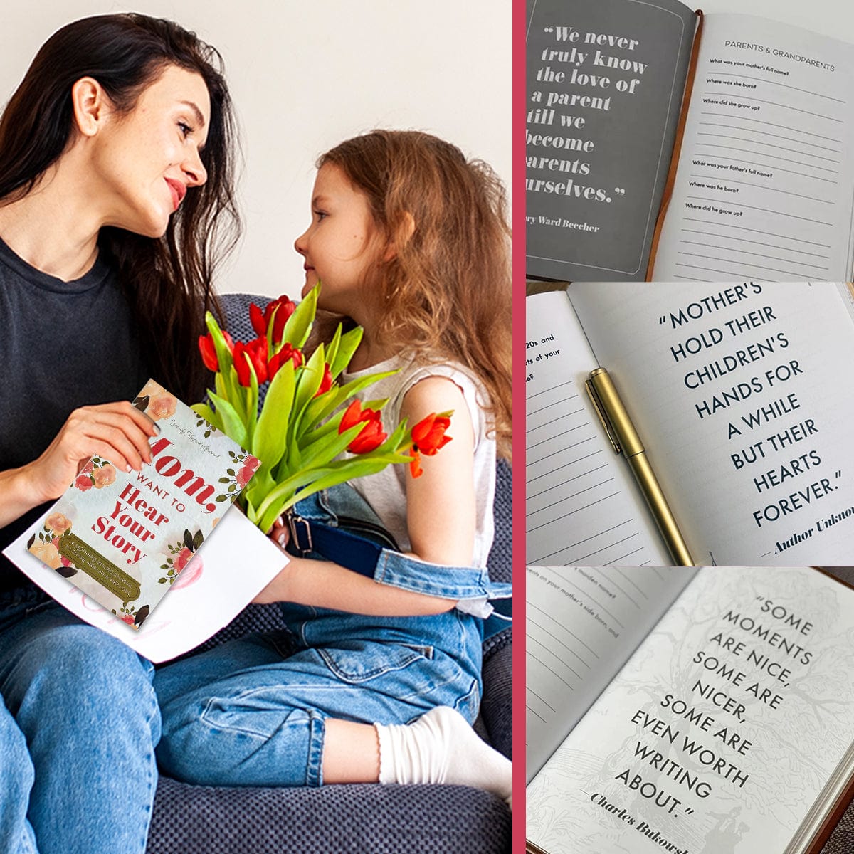 Luhaka® Mom, I Want to Hear Your Story: A Mother’s Guided Journal To Share Her Life & Her Love  🌹Happy Mother's Day