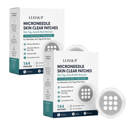 🌟 Luhaka® 2-in-1 Microneedle & Hydrocolloid Patch 🌿 A Dual-Action Solution for Face & Body Care—Helps Improve the Look of Moles, Acne, Flat Warts, Skin Tags, Wrinkles, Scars, and Other Common Skin Concerns ace 1