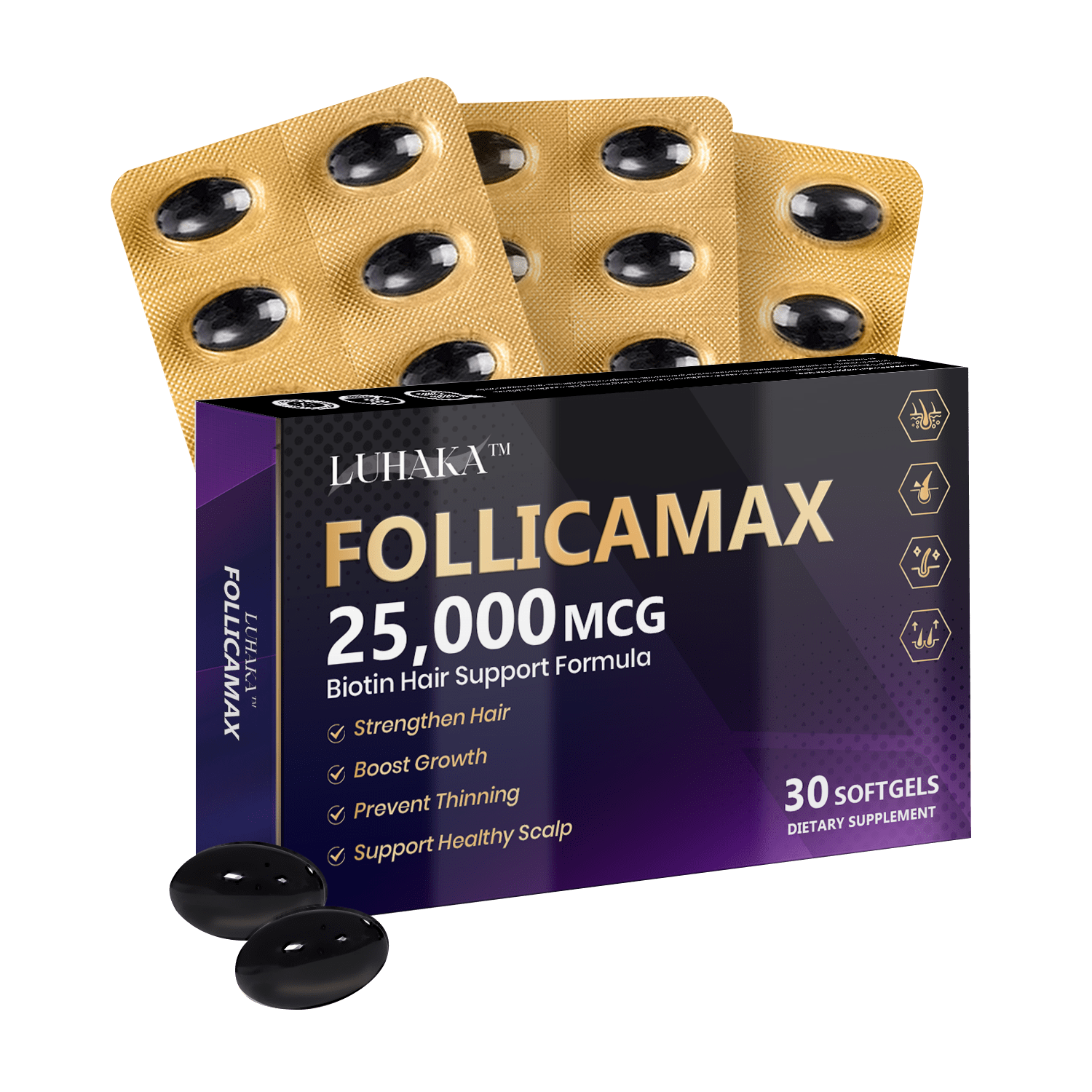 Luhaka™ FollicaMax 25,000 MCG Hair Growth Support 21 product 74525334 3adf 452d 8a01 9b7f53282c4e