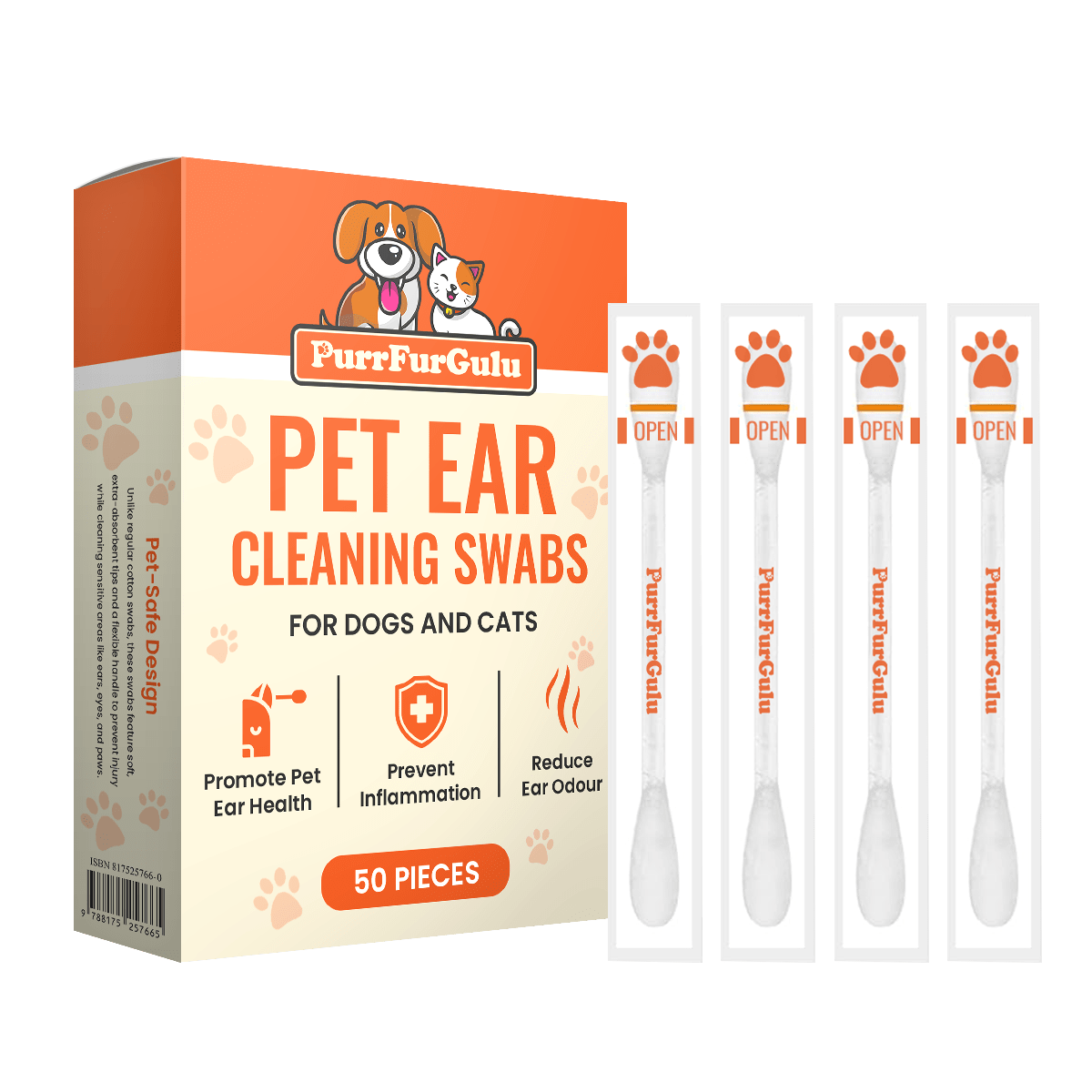 PurrFurGulu Pet Ear Cleaning Swabs