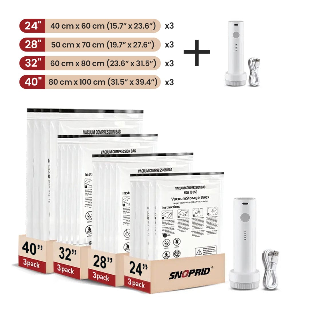 SNOPRID Cordless Travel Vacuum Storage Compression Bag Set_Ultra02